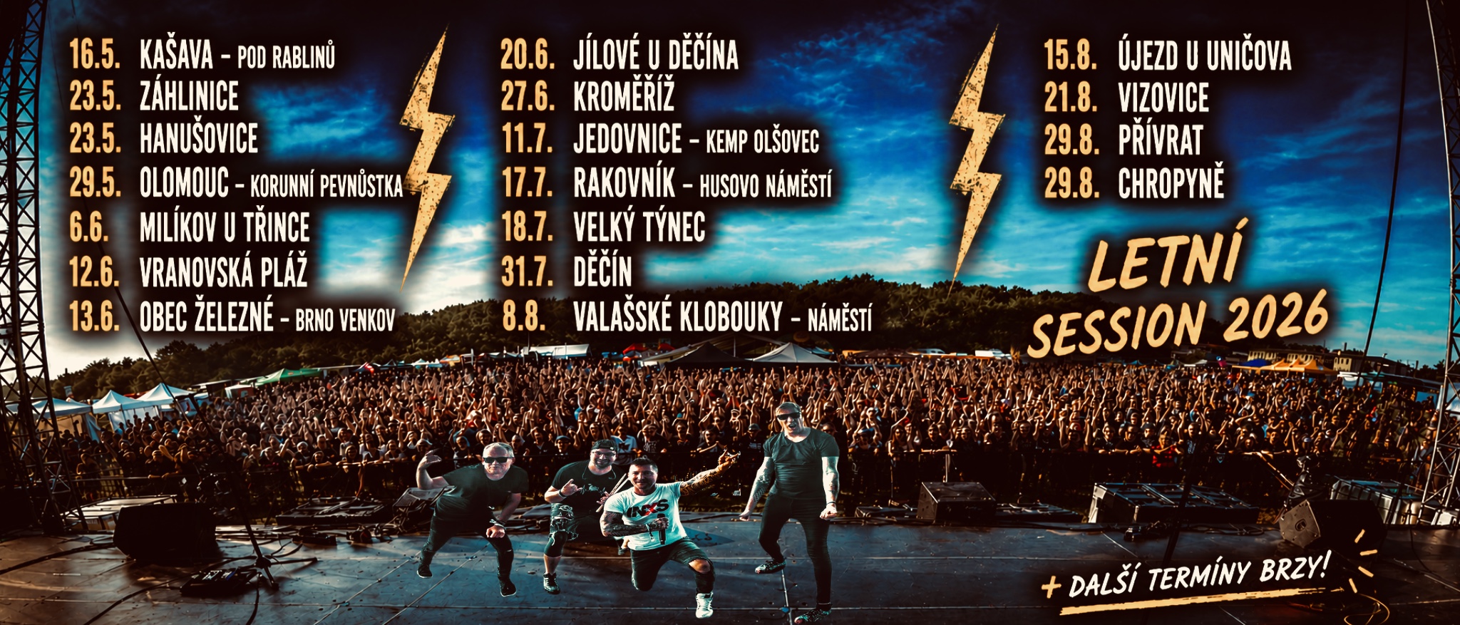 letní koncerty 2026 PREMIER, STAGE, ROCKOVÝ NÁŘEZ